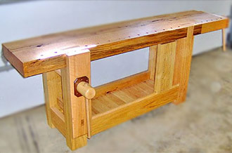 This Wooden Workbench Is A French Roubo Woodworking Bench