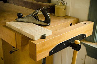 This Wooden Workbench Is A Sjobergs Workbench With A Woodworking Bench Vise And A Stanley Bailey Smoothing Plane