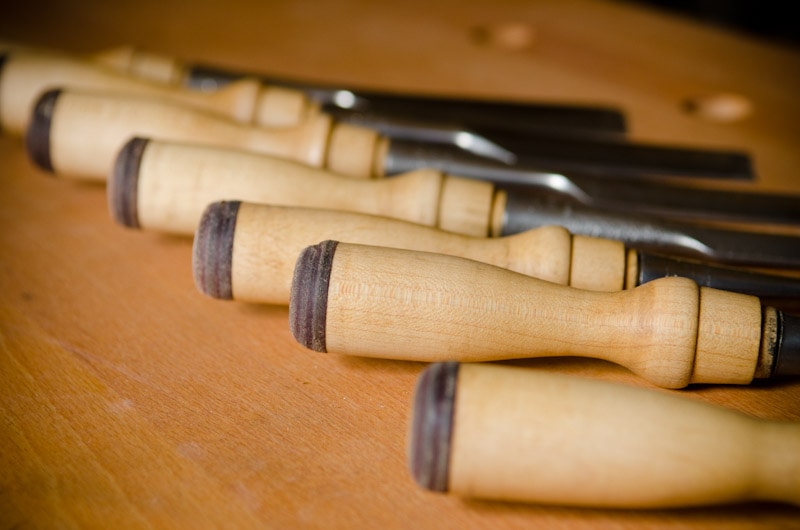 Woodworking Chisels With Wooden Handles