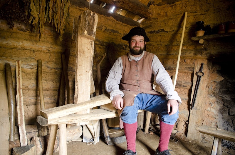 Traditional Woodworking Tour: Frontier Culture Museum - 1740S Settlement