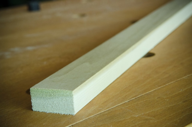 Piece Of Poplar Wood Used For Making A Mortise And Tenon Joint With Woodworking Hand Tools