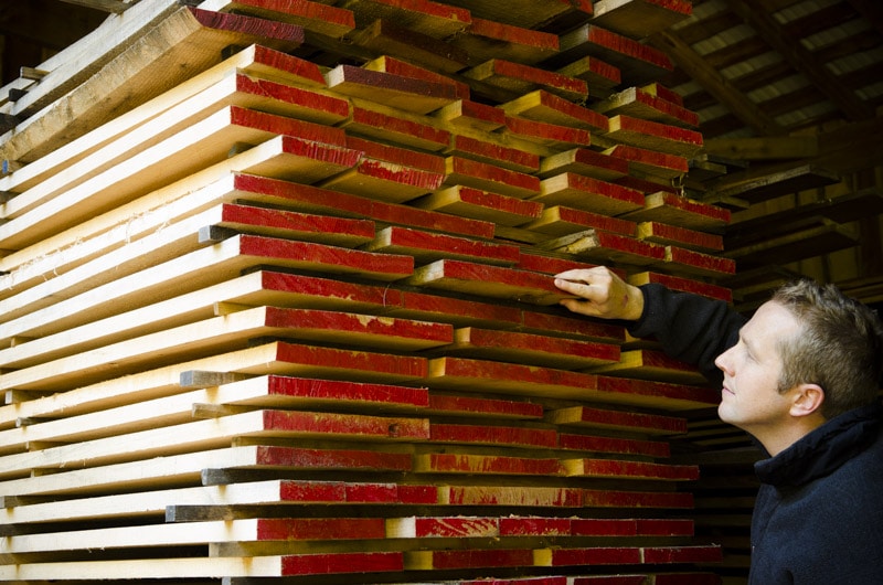 Different Types Of Wood For Furniture Woodworking In Stacks Of Lumber