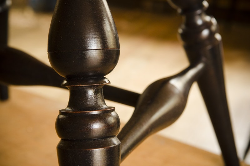 Leg Spindles Of A Windsor Chair Made By Elia Bizzarri In His North Carolina Woodworking Workshop With A Woodworking Workbench