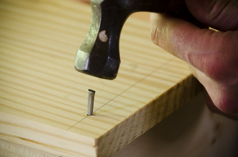 Cut Through Nails In Wood