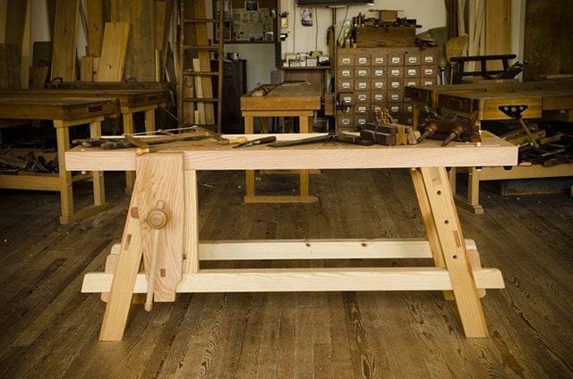 Portable Moravian Workbench At The Roy Underhill Woodwright's School