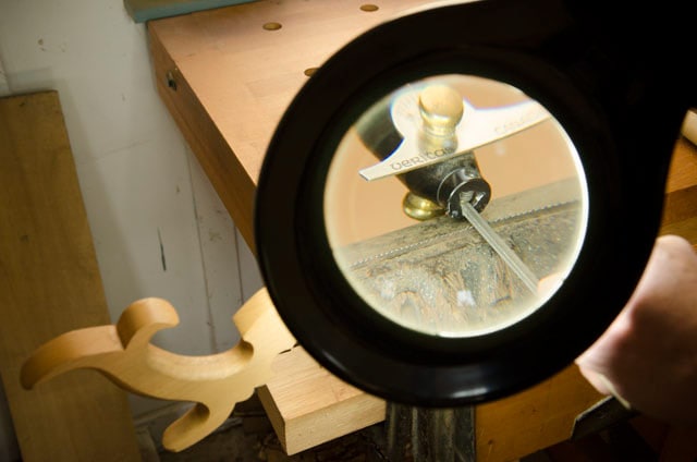 Magnifying Lamp Used To Sharpen Hand Saws