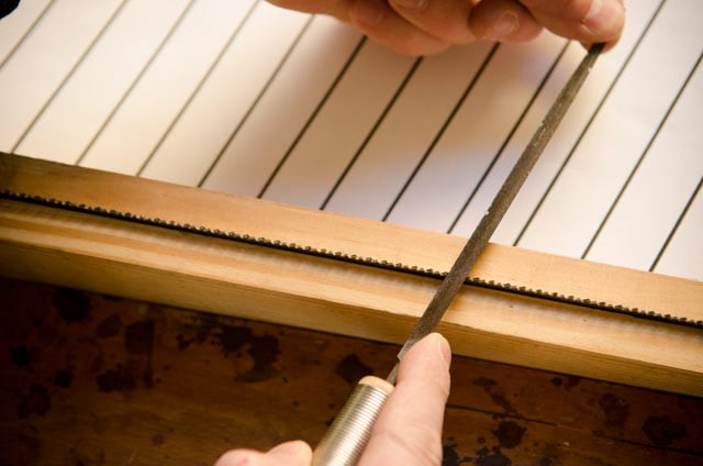 Using A Hand Saw File To Sharpen Hand Saws