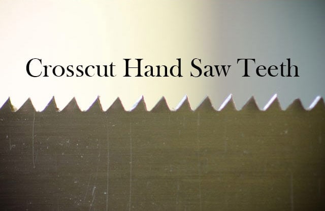 Cross Cut Teeth Shaped During Hand Saw Sharpening