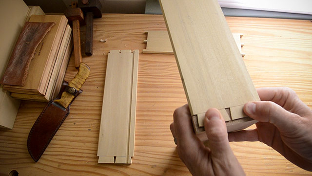 Assembling A Half Blind Dovetail Joint On A Drawer To Make A Table