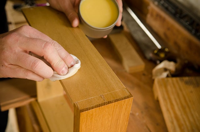 Applying Ye Olde Beeswax Wood Finish To A Drawer
