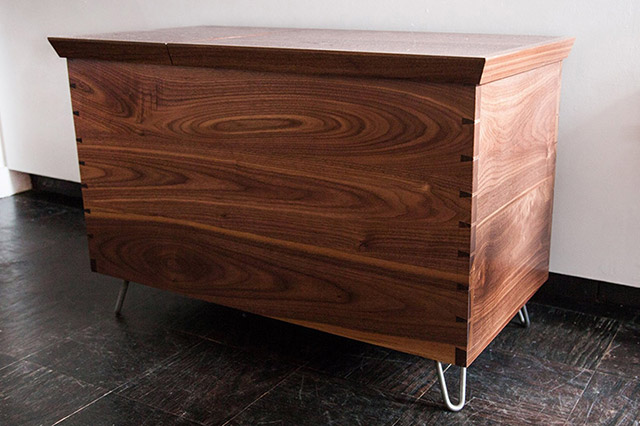 Contemporary Walnut Split Top Toy Chest Build By James Huggett