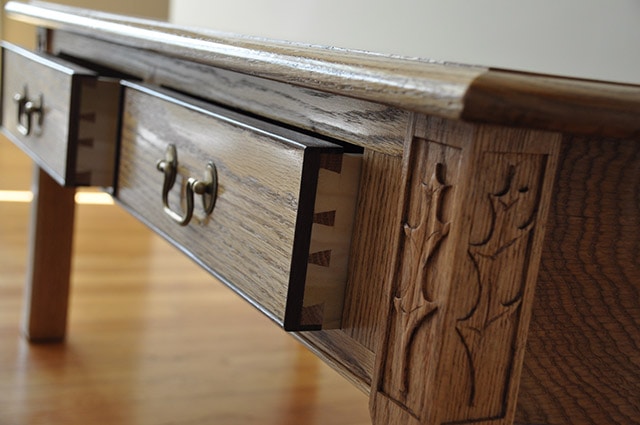 Carved Legs And Dovetailed Drawer Built By James Huggett 
