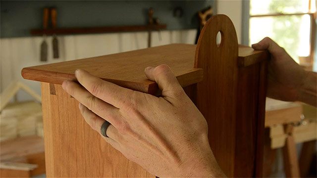 Shaker Cherry Wall Cupboard Attaching Top