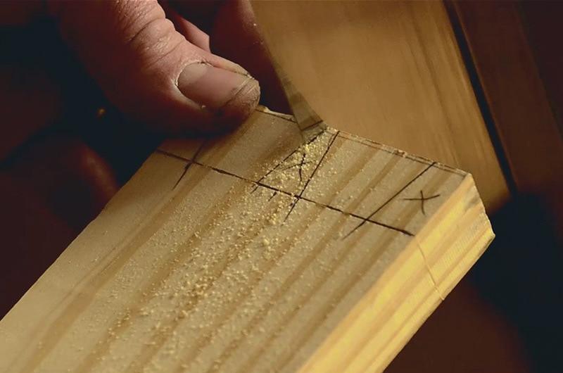 Hand Cut Through Dovetails With Dovetail Saw