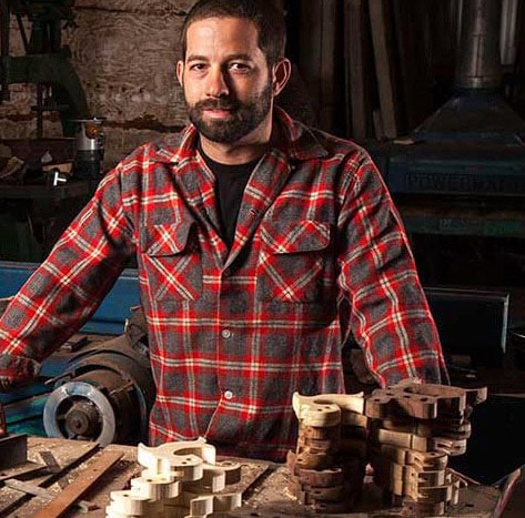 Portrait Of Erik Florip At His Woodworking Hand Tools Toolworks Shop