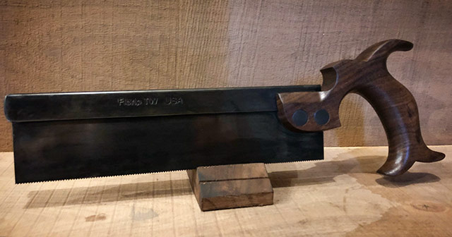 Erik Florip Toolworks Woodworking Black Plate Dovetail Saw Called Stealth