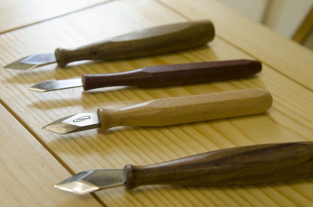 Cheap Marking Knives For Woodworking Sitting On A Wooden Tool Chest
