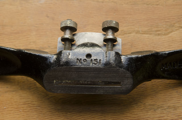 Antique Stanley 151 Spokeshave Sitting Upside Down On A Woodworking Workbench