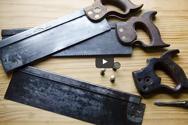 Video Restoring Refurbishing Hand Saws Back Saws On Woodworking Workbench