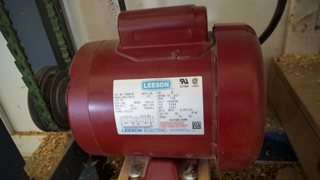 Leeson Motor For A Woodturning Lathe With Accu-Link V-Belt