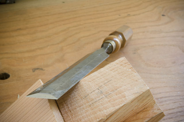 Paring Chisel Sitting On A Wood Joint On A Woodworking Workbench Best Wood Chisels Guide
