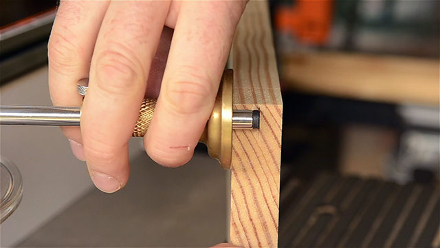 Marking A Tongue &Amp; Groove Joint With A Wheel Cutting Gauge