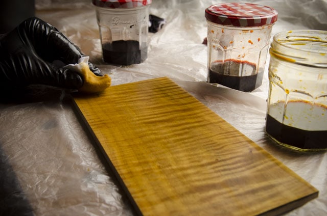Making Figured Curly Maple Grain Pop With Aniline Dye