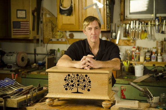 Tree Of Life Wooden Dovetail Chest Made By William Brown