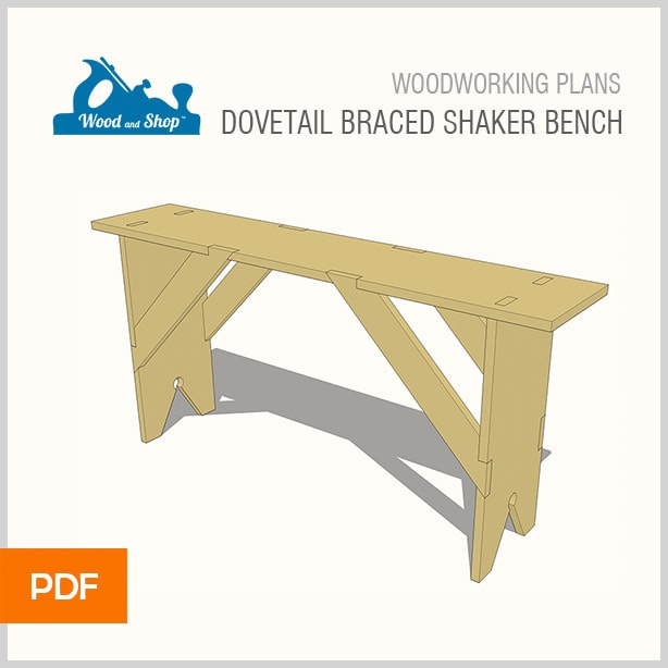 Woodworking Plans For A Shaker Dovetail Lap Braced Bench