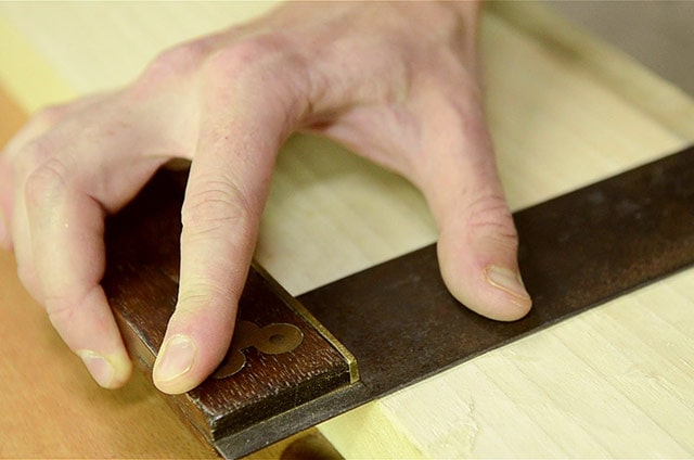 Using An Antique Try Square On A Board