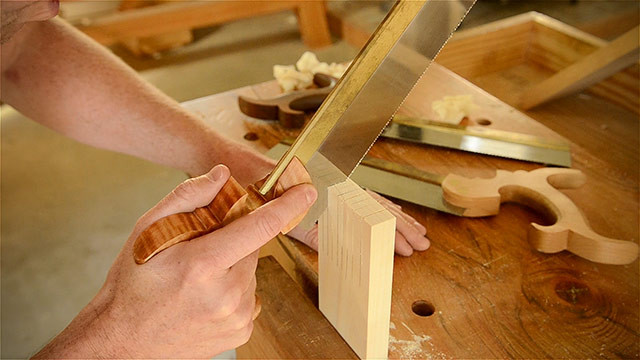 Cutting Dovetails By Hand With Woodworking Hand Tools Like This Dovetail Saw