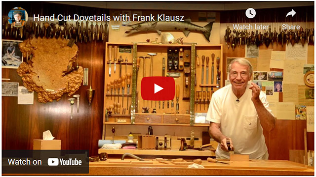 Frank Klausz Cutting Dovetails By Hand Video 