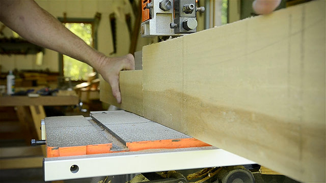 Joshua Farnsworth Resawing A Poplar Board On A Grizzly 17 Inch Band Saw For Building A Dovetail Box