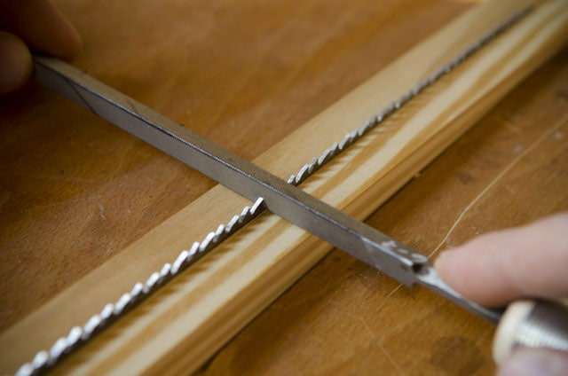 Hand Saw Sharpening With A Triangular Hand Saw File