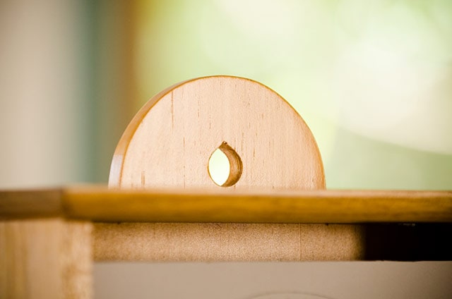 Teardrop Hole On The Isaac Youngs Shaker Wall Clock