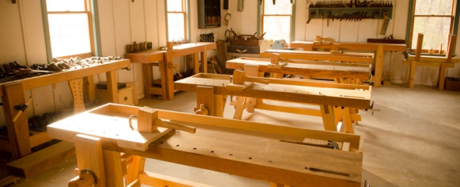Moravian Workbench At Wood And Shop Traditional Woodworking School