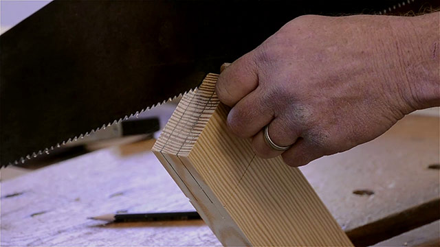 Will Myers Using A Panel Saw To Cut A Tenon 