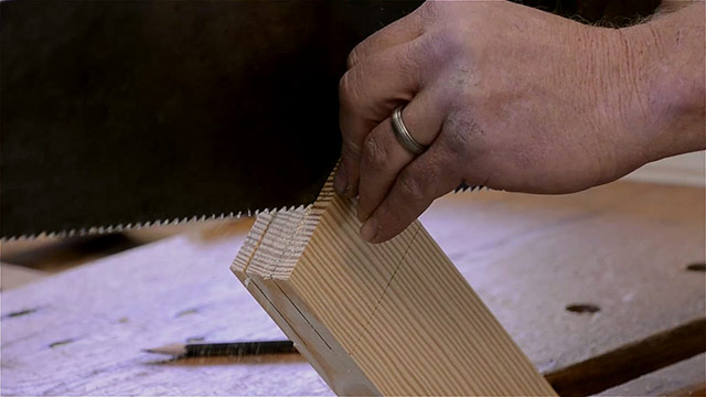 Will Myers Using A Panel Saw To Cut A Tenon 