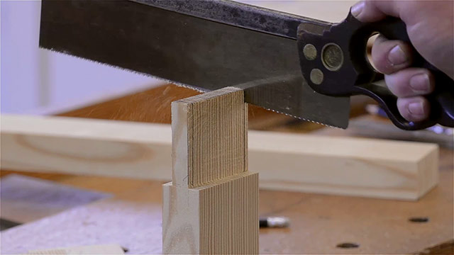 Cutting A Tenon With A Back Saw