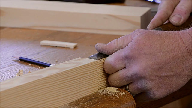 Trimming A Tenon With A Bench Chisel