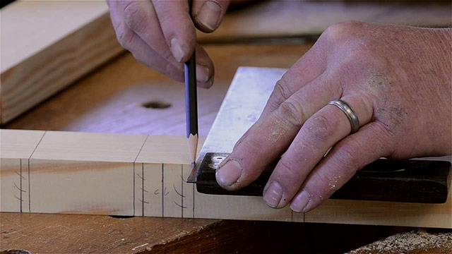 Using A Square To Layout A Mortise And Tenon Joint