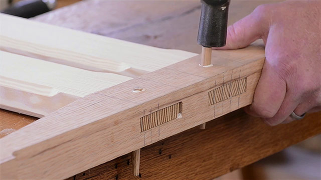 Drawbore A Mortise And Tenon Joint With A Hammer