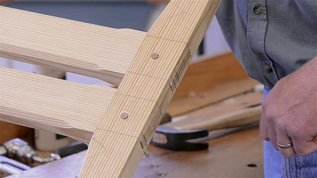 Will Myers' Drawbore Mortise And Tenon Joint On A Moravian Workbench
