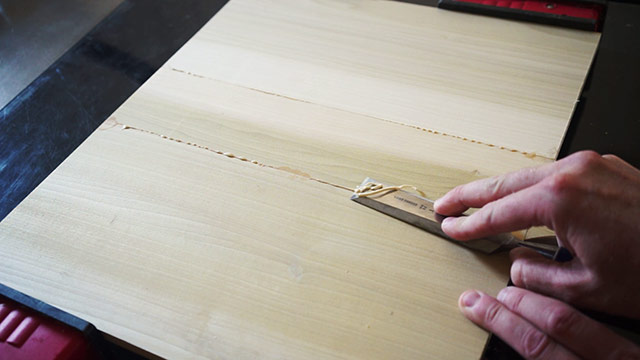 Using A Wood Chisel To Scrape Wood Glue Off A Glue Joint