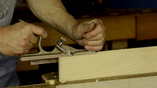 Stanley 48 Tongue And Groove Plane Cutting A Tongue On A Board
